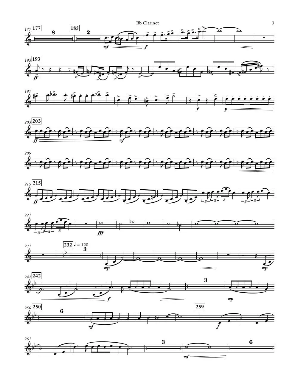 Page 3 of 4, Bb Clarinet