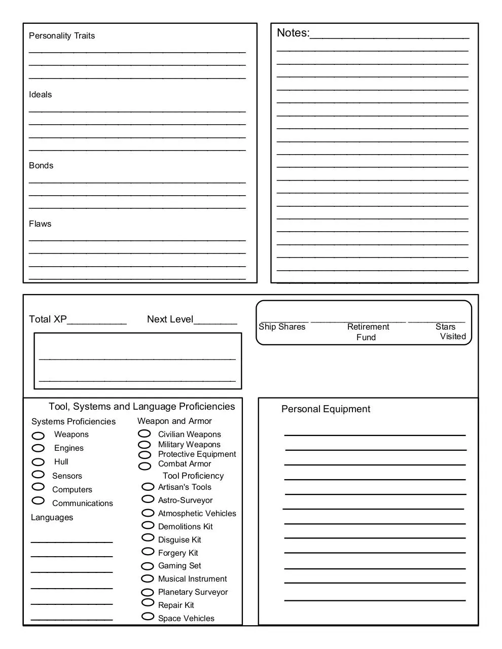 Page 2 of 2, fifth age sheet char sheet 1