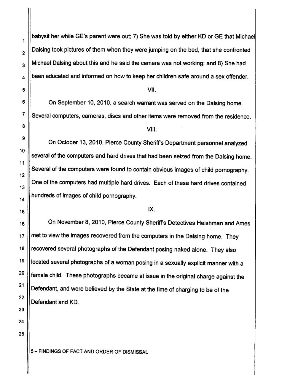 Page 5 of 28, Findings Fact Conclusions Law Ord DM Dalsing 05.28.15