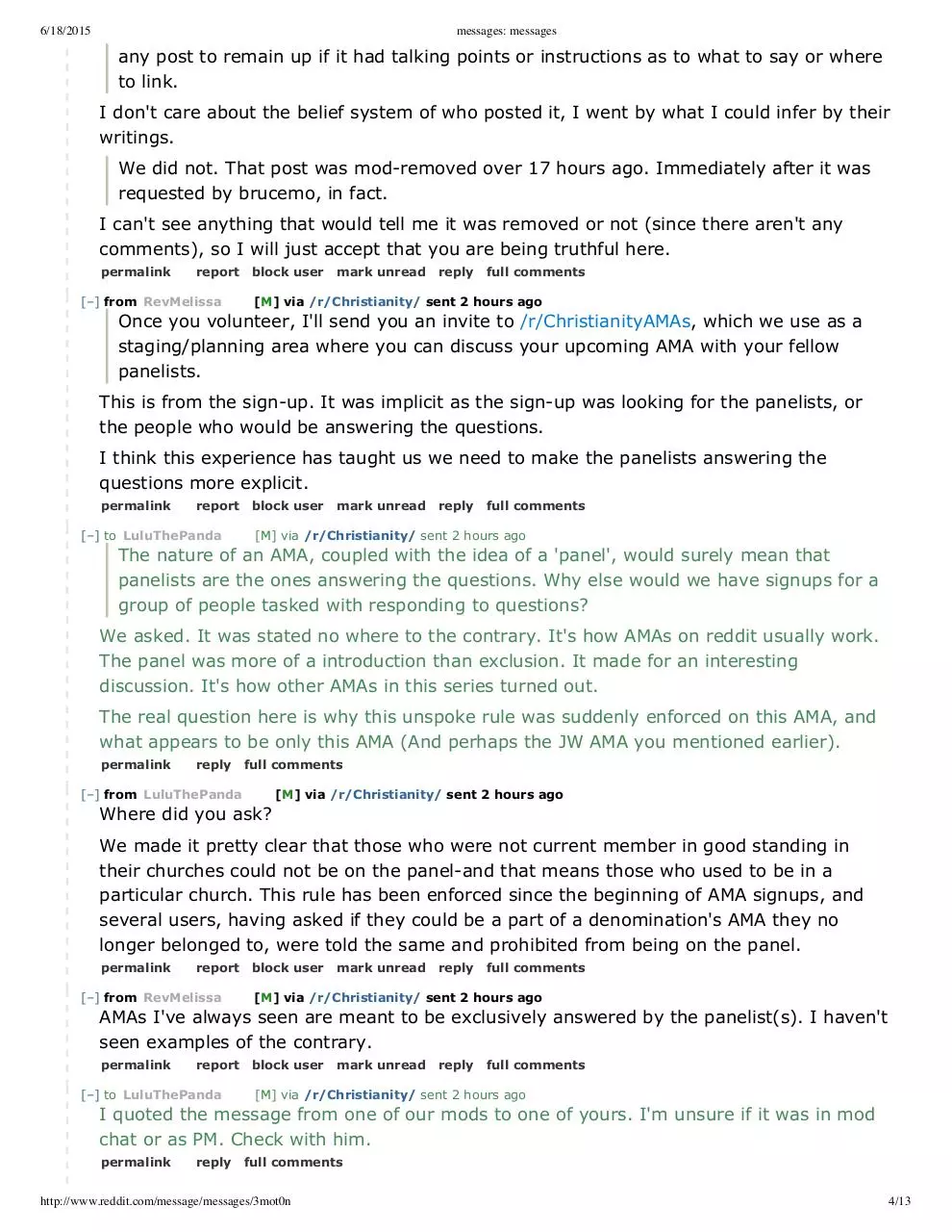 Page 4 of 13, messages messages