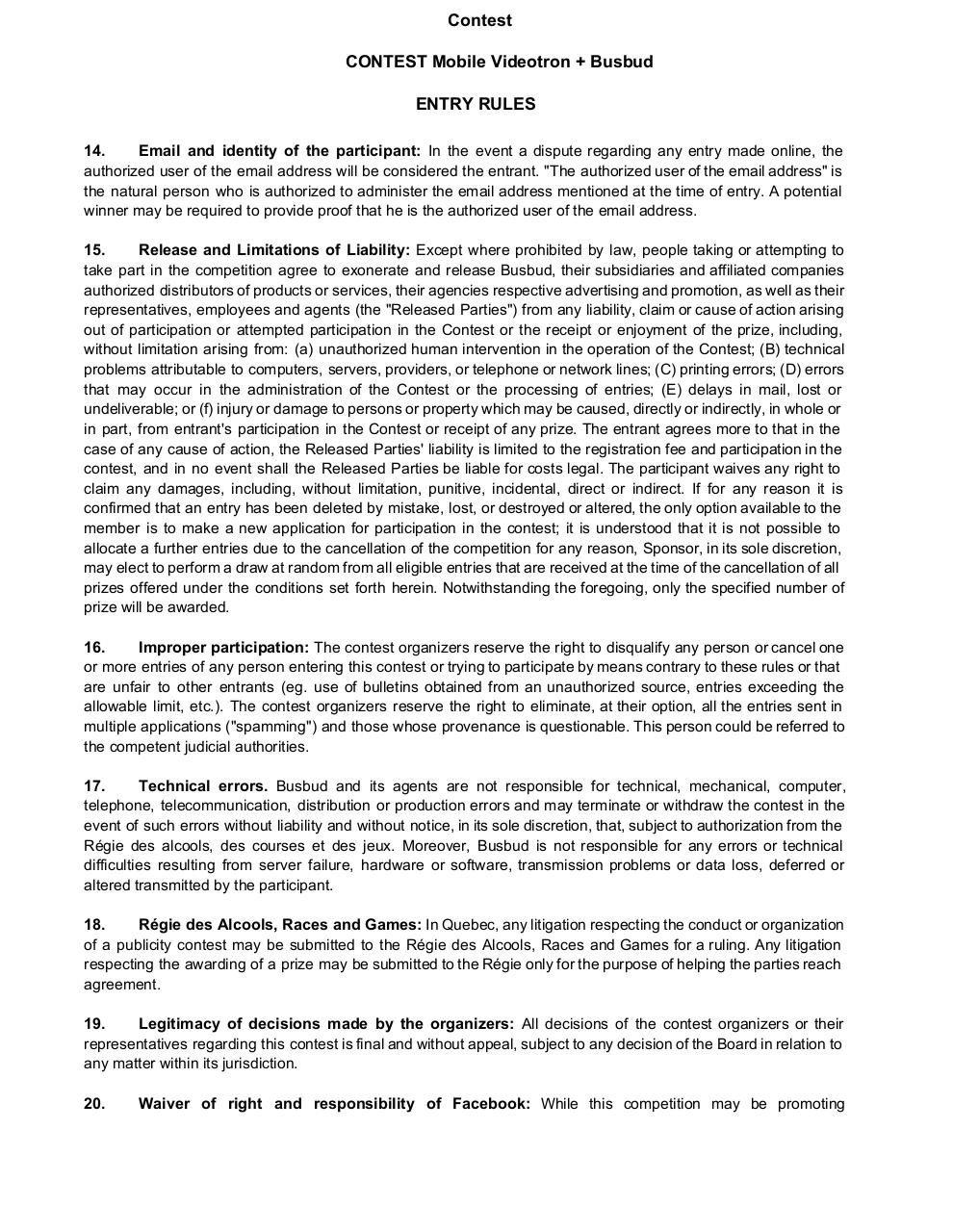 Document preview Rulesofentry-CONTESTMobileVideotronBusbud-June2015.pdf - page 4/5