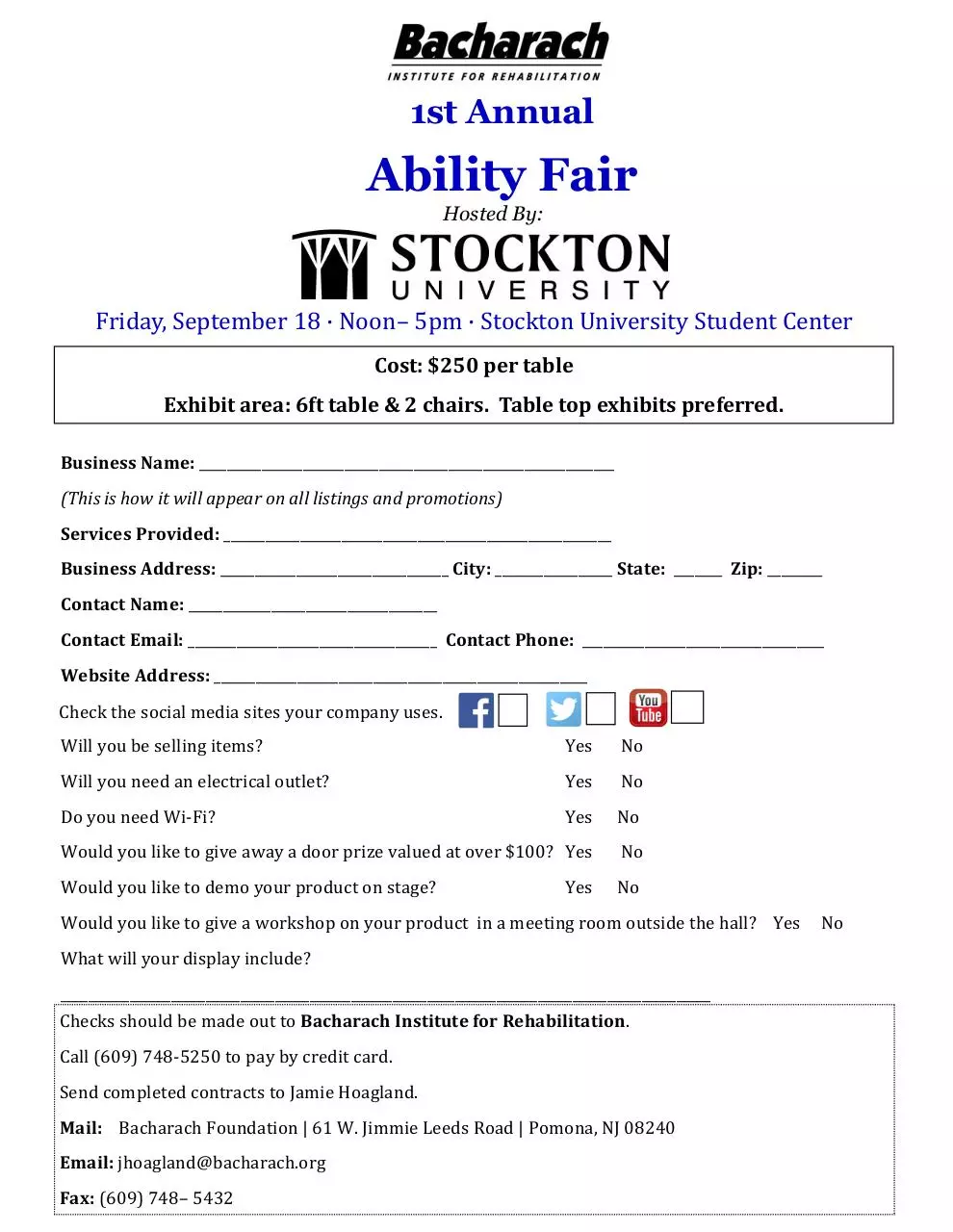 Page 2 of 2, Exhibitor Flyer