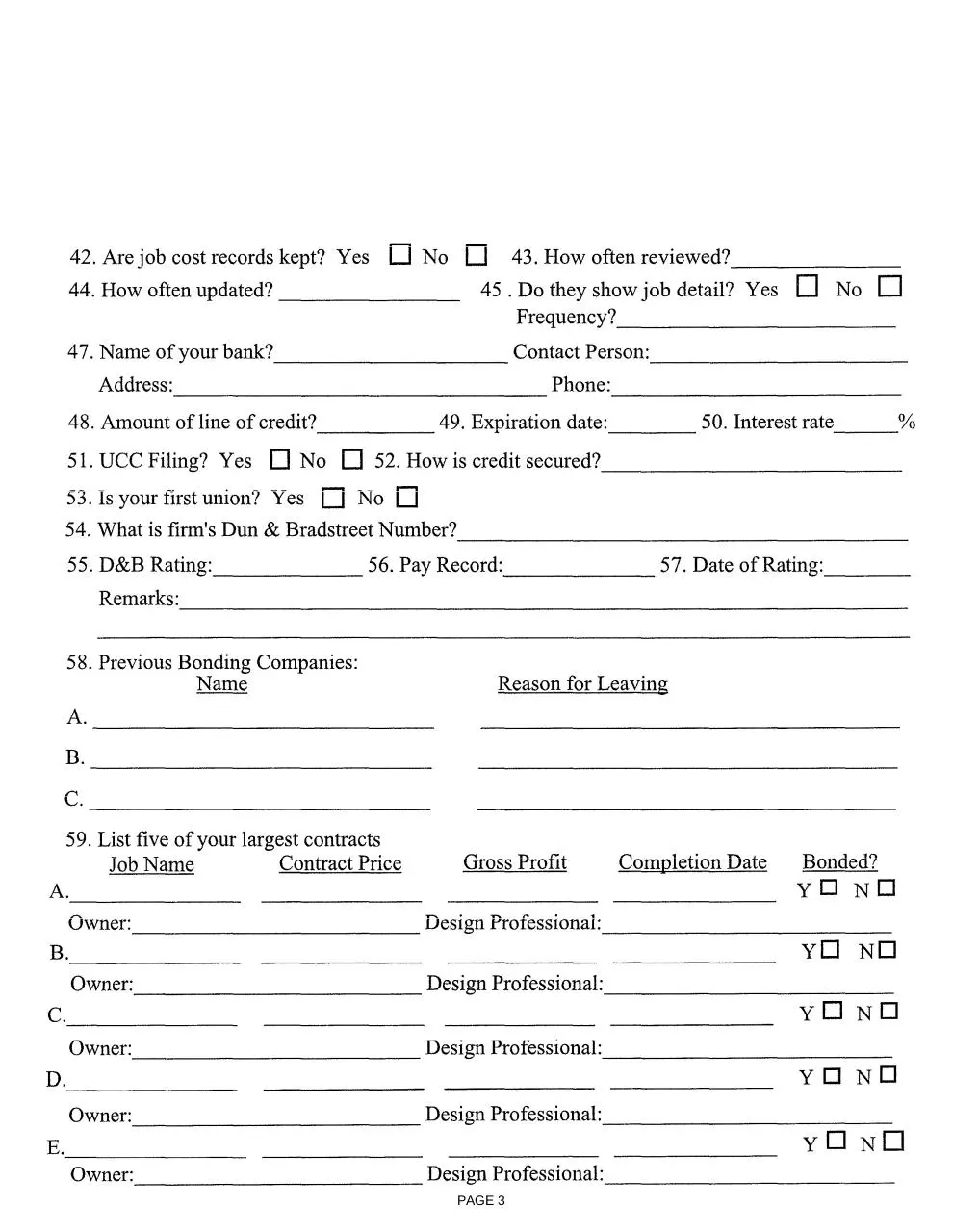 Page 3 of 6, CONTRACTORQUESTIONNAIRE2015