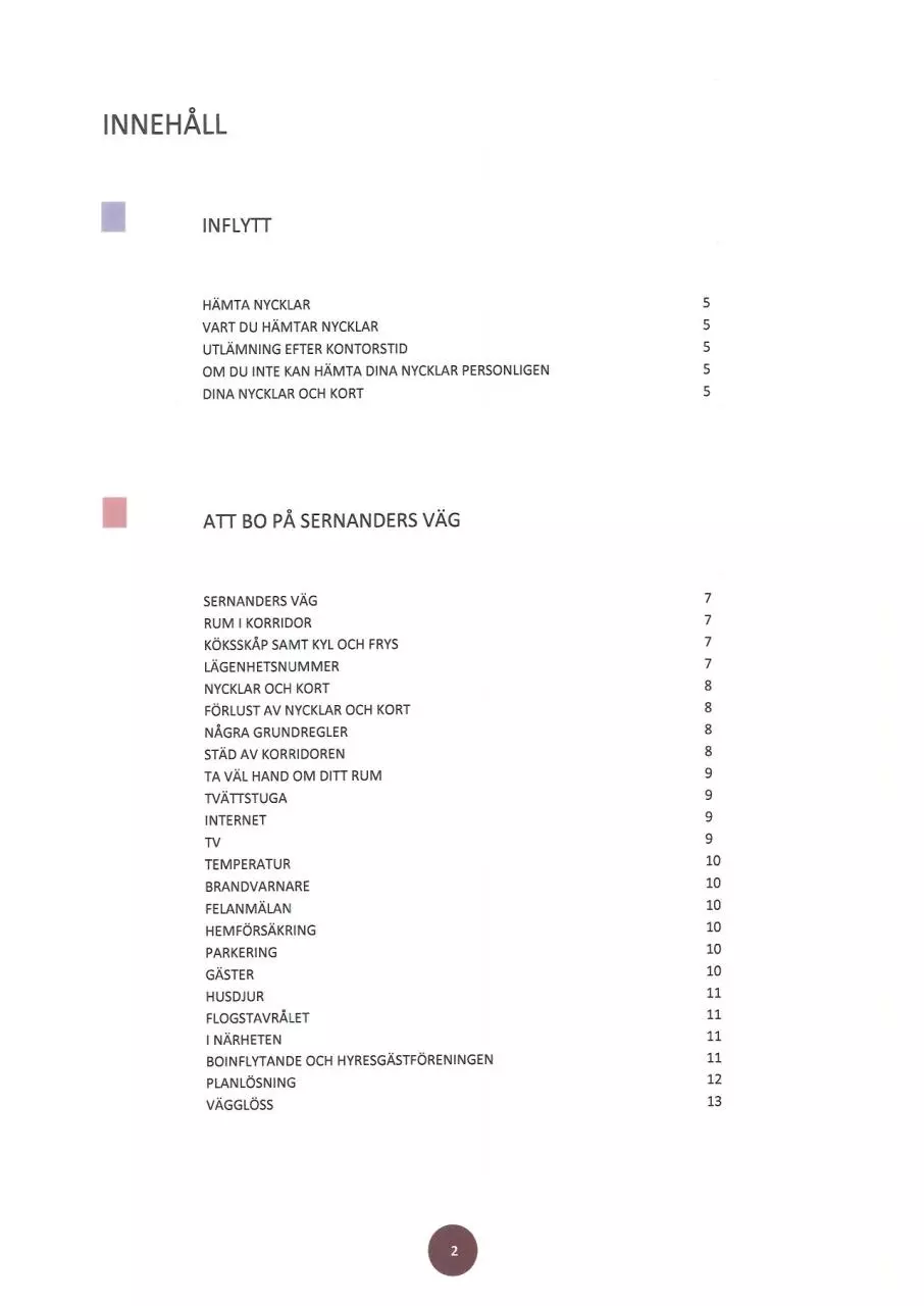 Page 3 of 23, handbok for boende