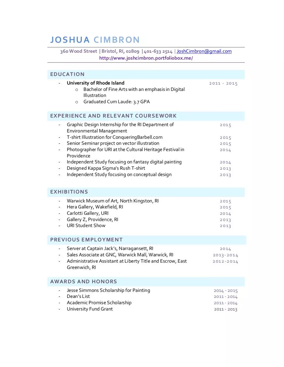 Page 1 of 2, Resume