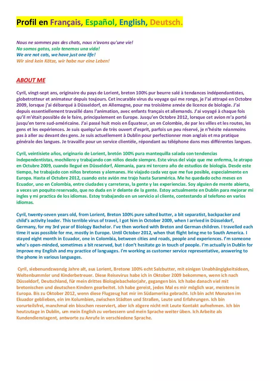 Page 1 of 6, Profil