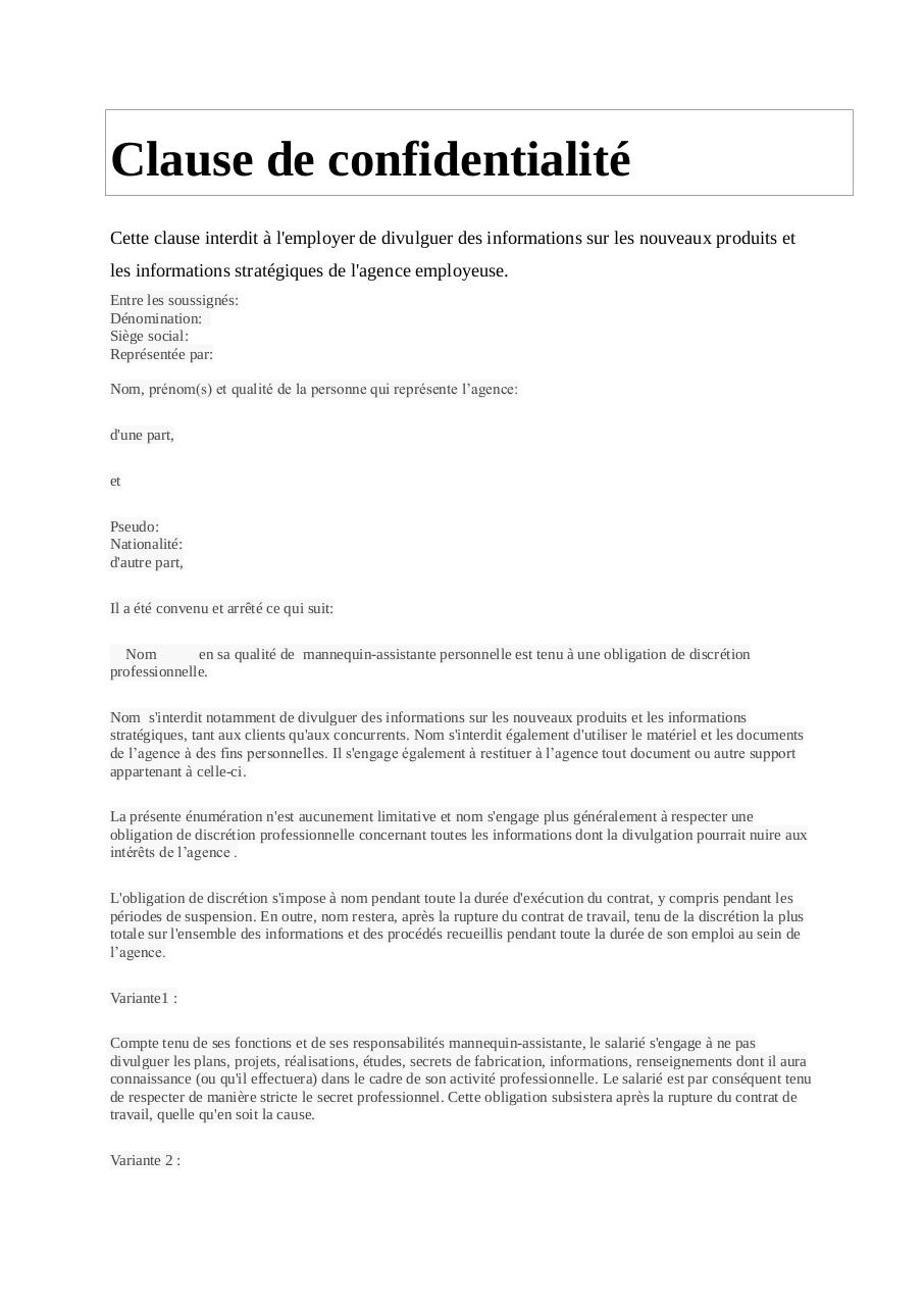 Document preview confidentialitÃ© vierge word.pdf - page 1/2
