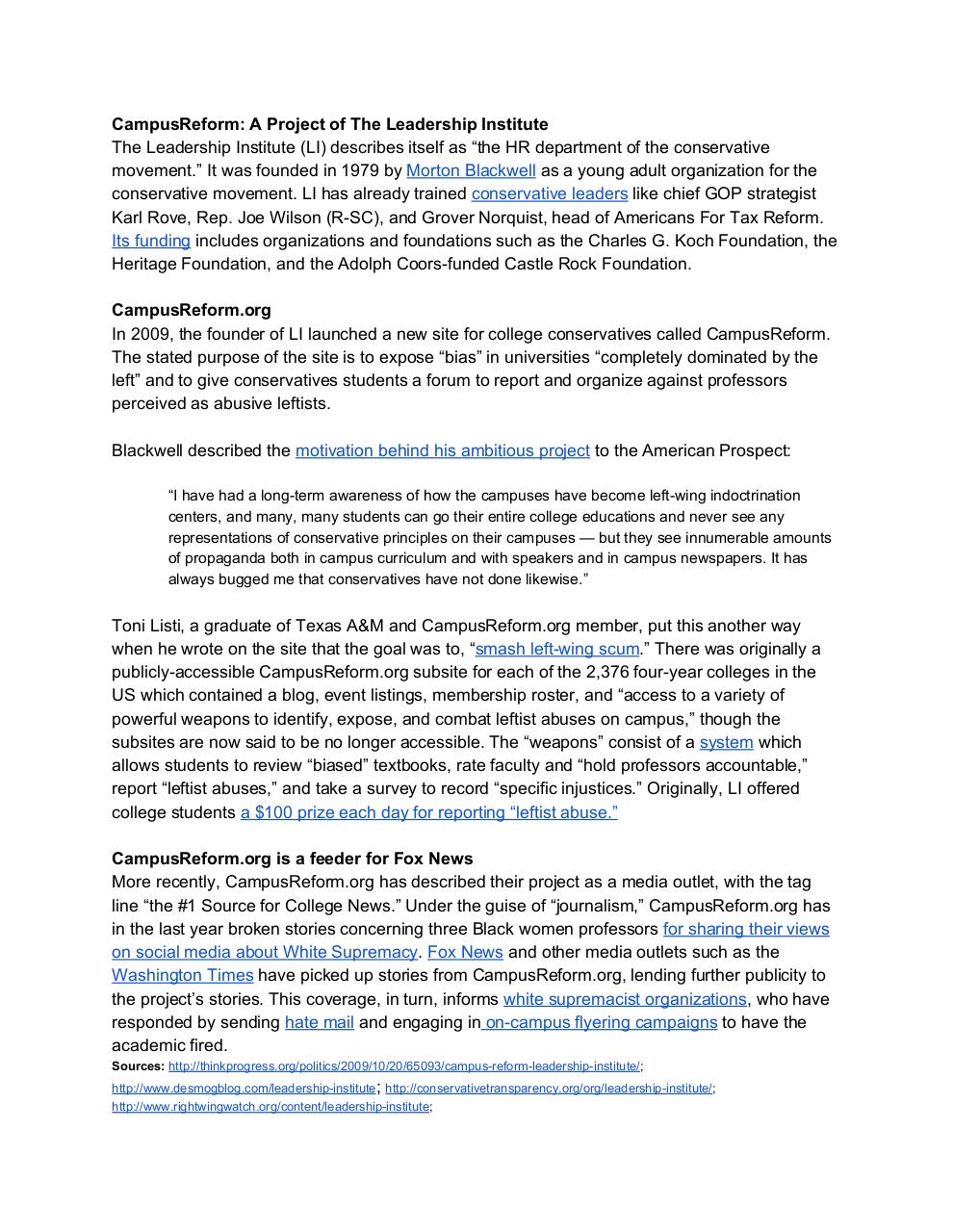 Document preview CampusReformAProjectoftheLeadershipInstitute.pdf - page 1/1