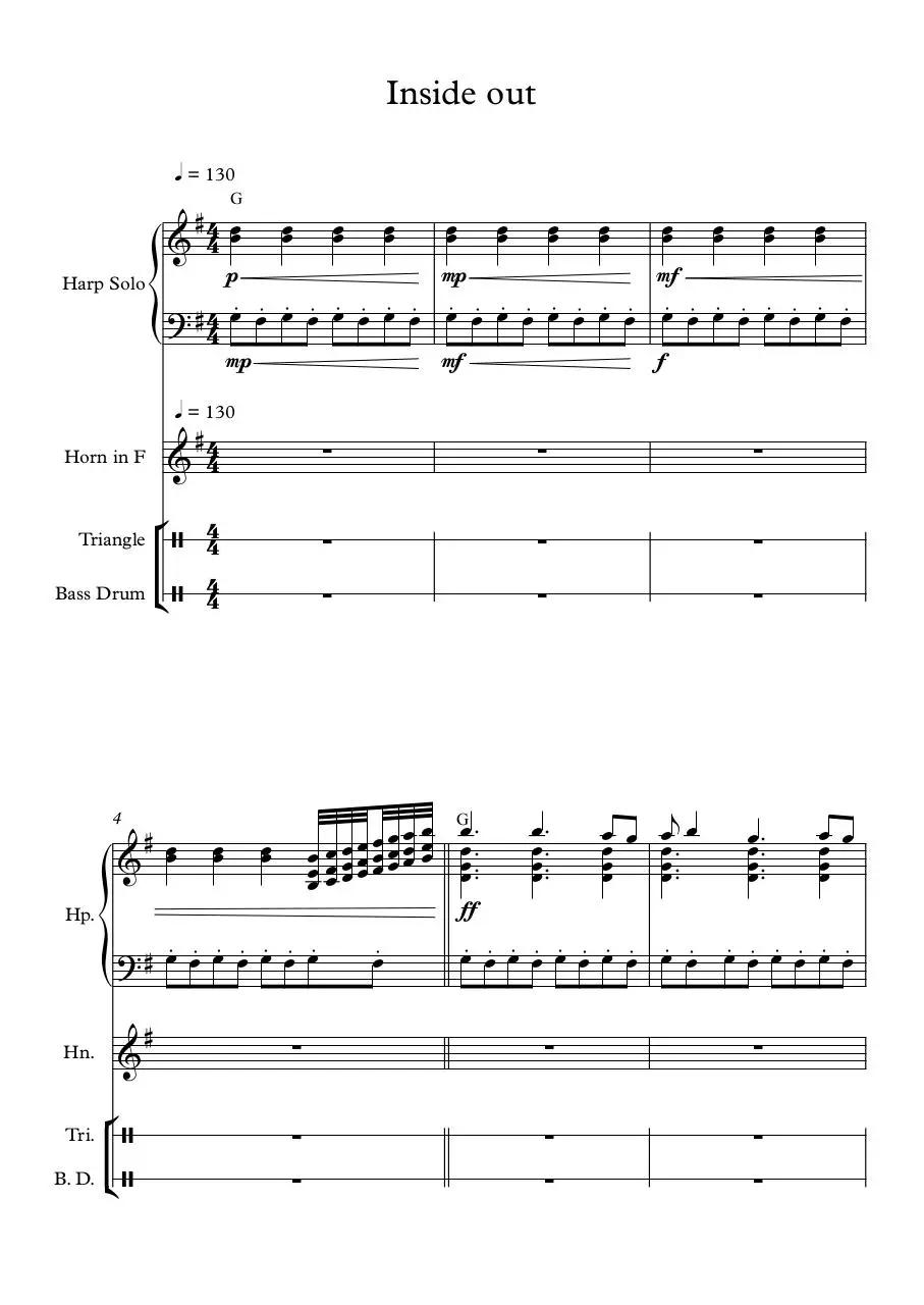 Page 1 of 4, Inside out Full Score