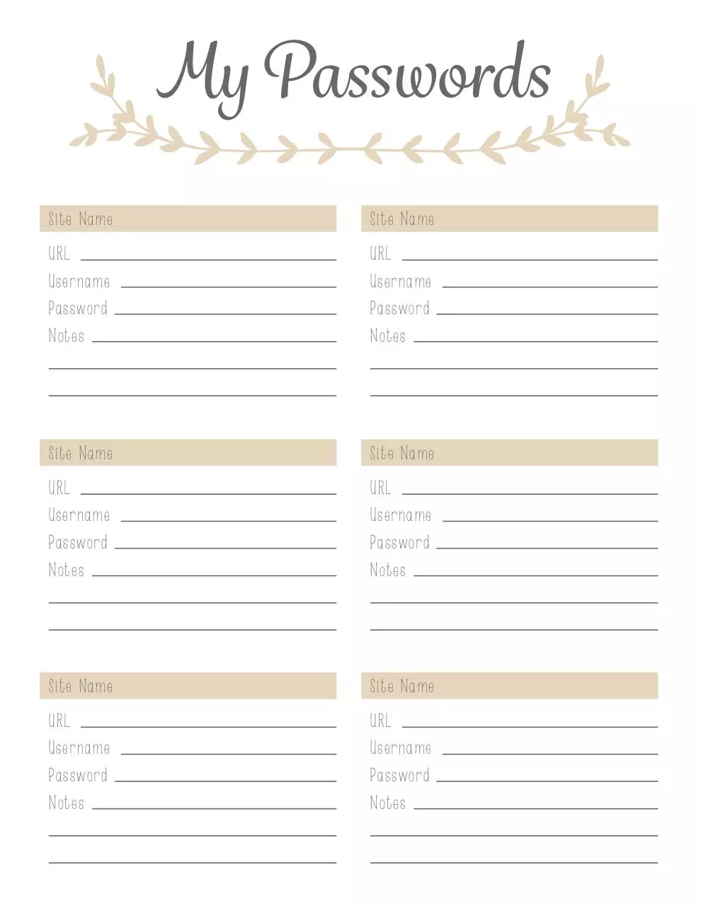 Page 1 of 1, Master Template