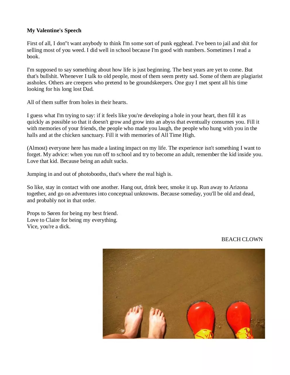 Page 1 of 1, valentine sp