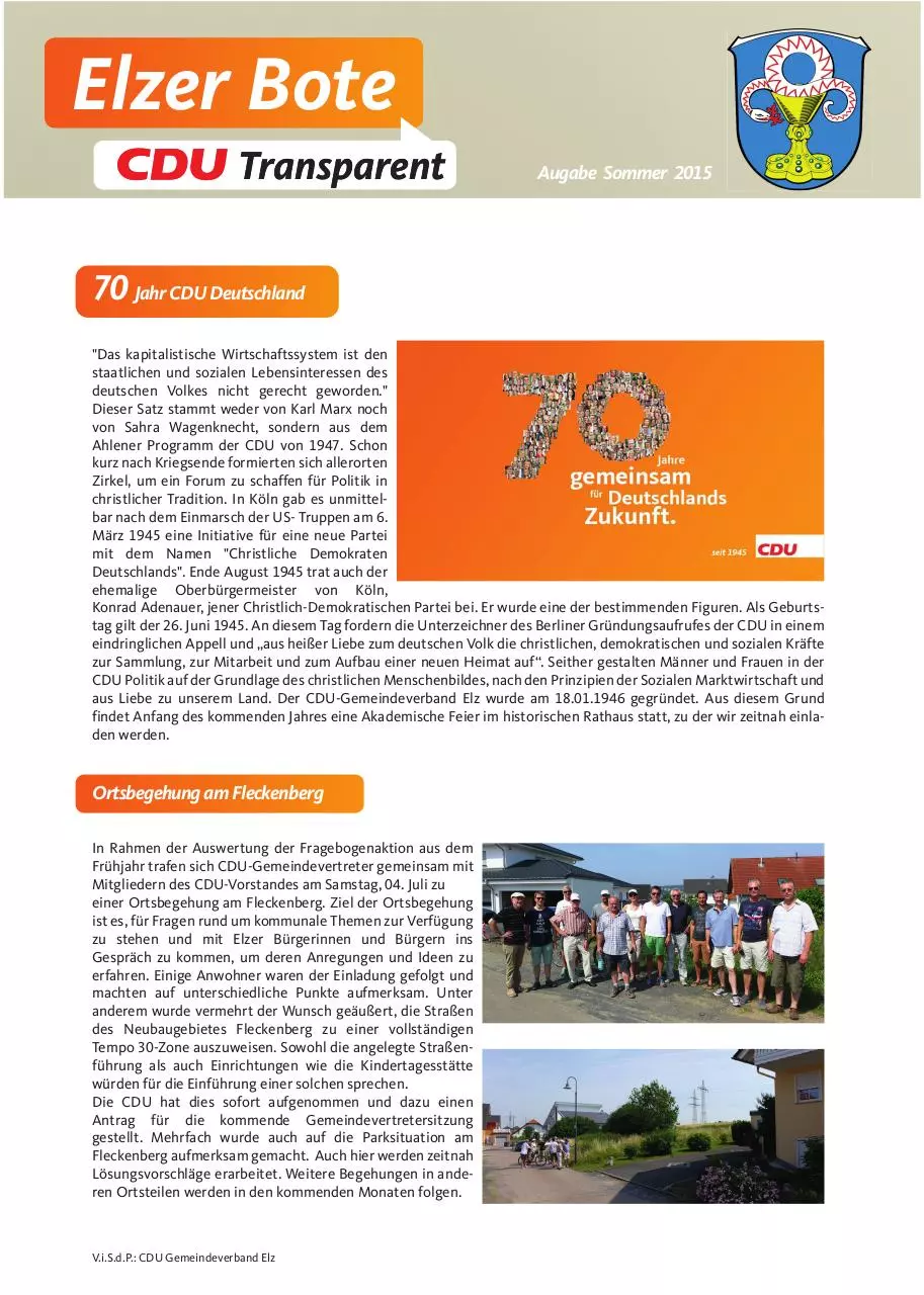 Page 1 of 4, 2015 Bote Sommer 2015