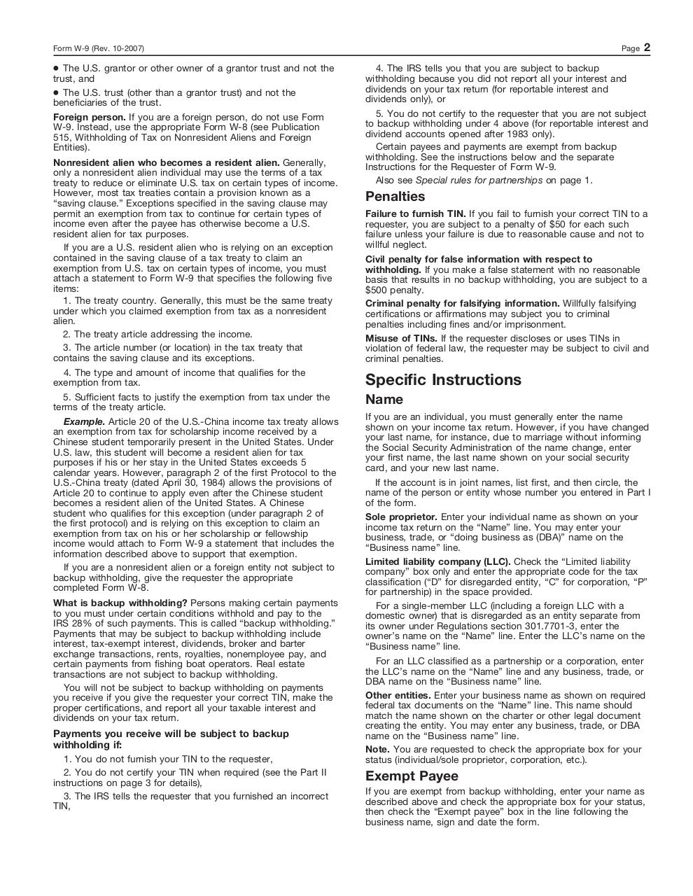 Document preview W-9[2][2][1][3][2][1][1][6][1][3].pdf - page 2/4