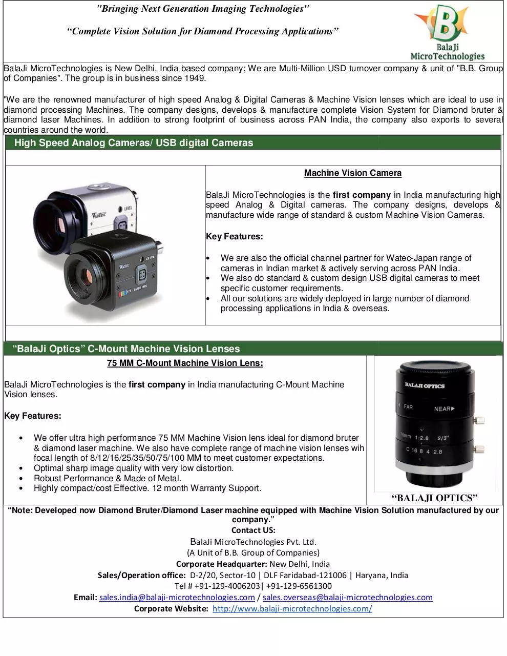 Page 1 of 1, BalaJi MicroTechnologies Diamond Bruter