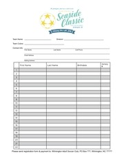 Registration form