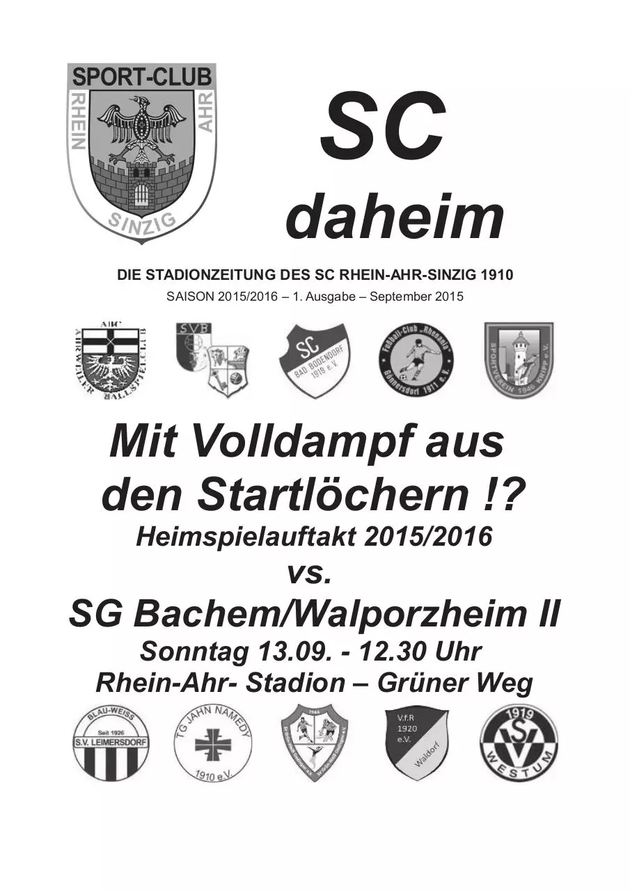 Page 1 of 12, Stadionheft 01 1516