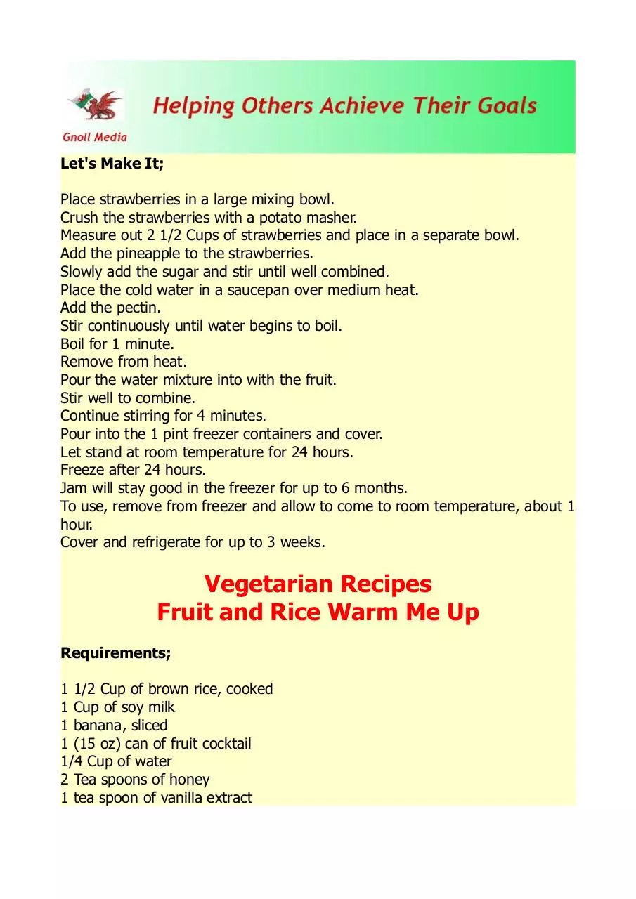 Page 2 of 8, G.M. Recipes
