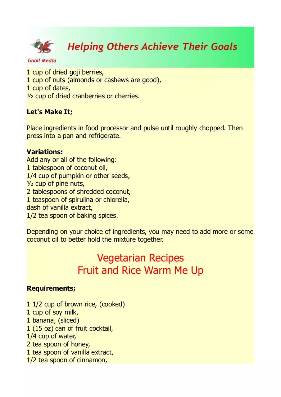 Page 5 of 8, G.M. Recipes