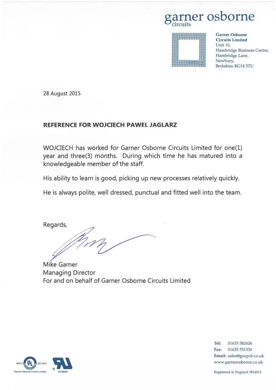 Page 1 of 1, Referencje garner