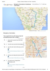 Page 1, Bengaluru, Karnataka to Kodaikanal, Tamil Nadu Google Maps
