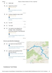 Page 4, Bengaluru, Karnataka to Kodaikanal, Tamil Nadu Google Maps