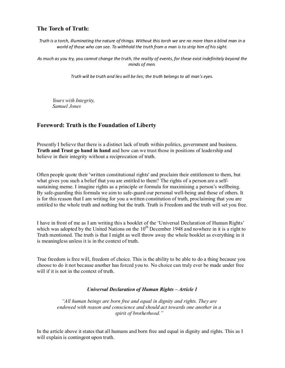 Page 2 of 6, The Constitution of Truth (3)