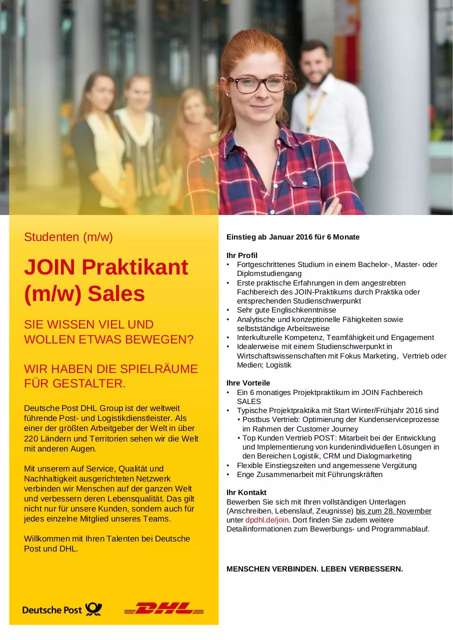 Document preview - 2016-1 JOIN Job Anzeige Sales_Allgemein.pdf - Page 1/1