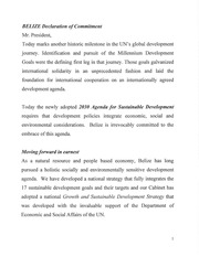 Page 2, Statement by Hon Wilfred Elrington at the UN post2015