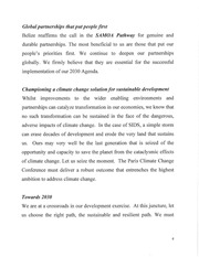 Page 5, Statement by Hon Wilfred Elrington at the UN post2015