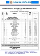 Page 2, DAFTAR ALAT PERAGA SD DAK TAHUN 2015 ASAKA PRIMA