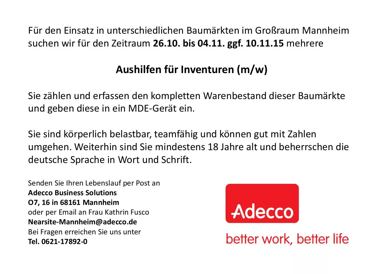 Page 1 of 1, Adecco