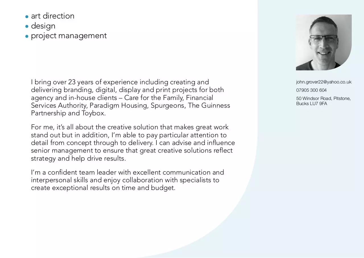 Page 2 of 23, John Grover 2015portfolio