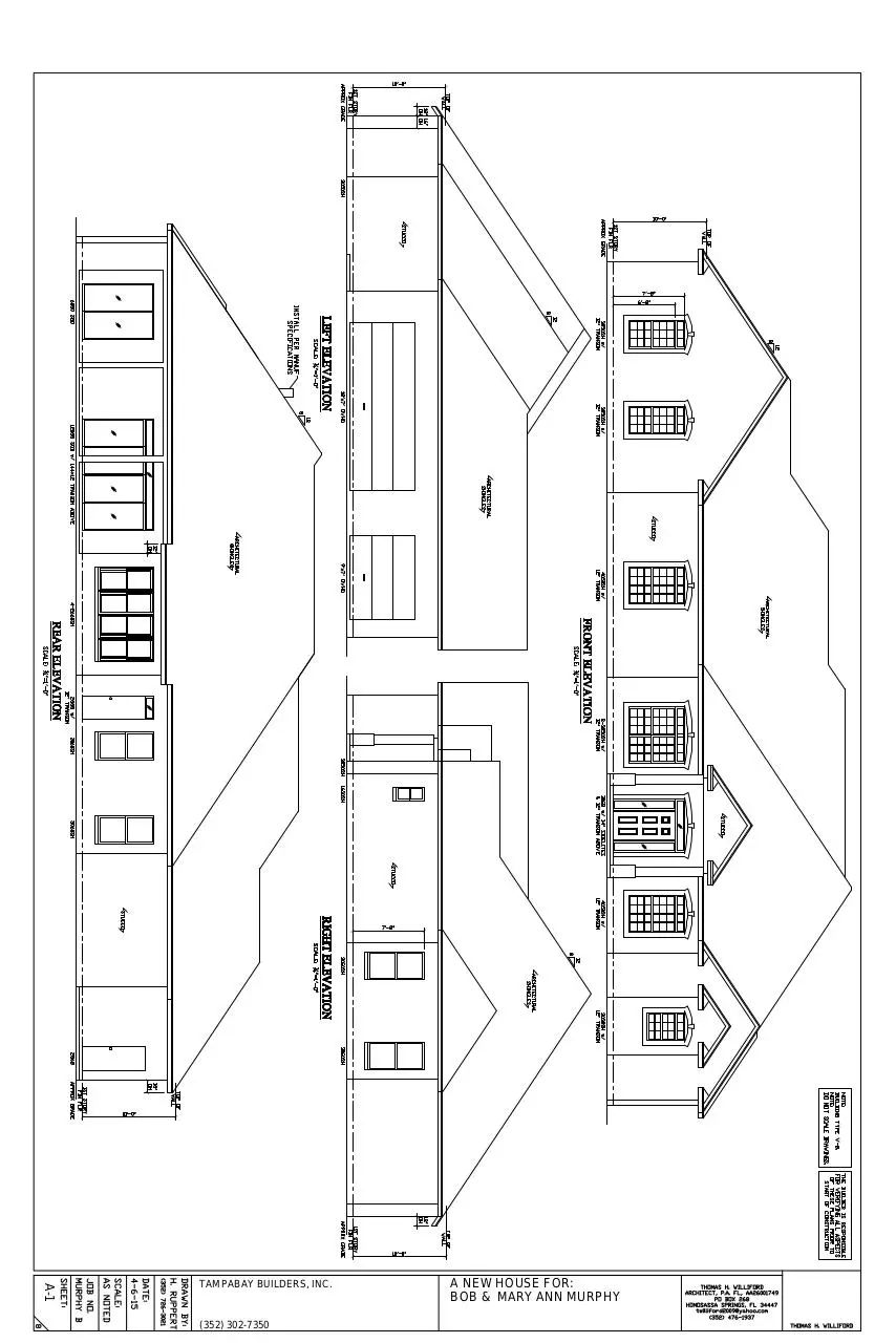 Page 1 of 1, MURPHY B HOUSE FINAL A ELEVATIONS