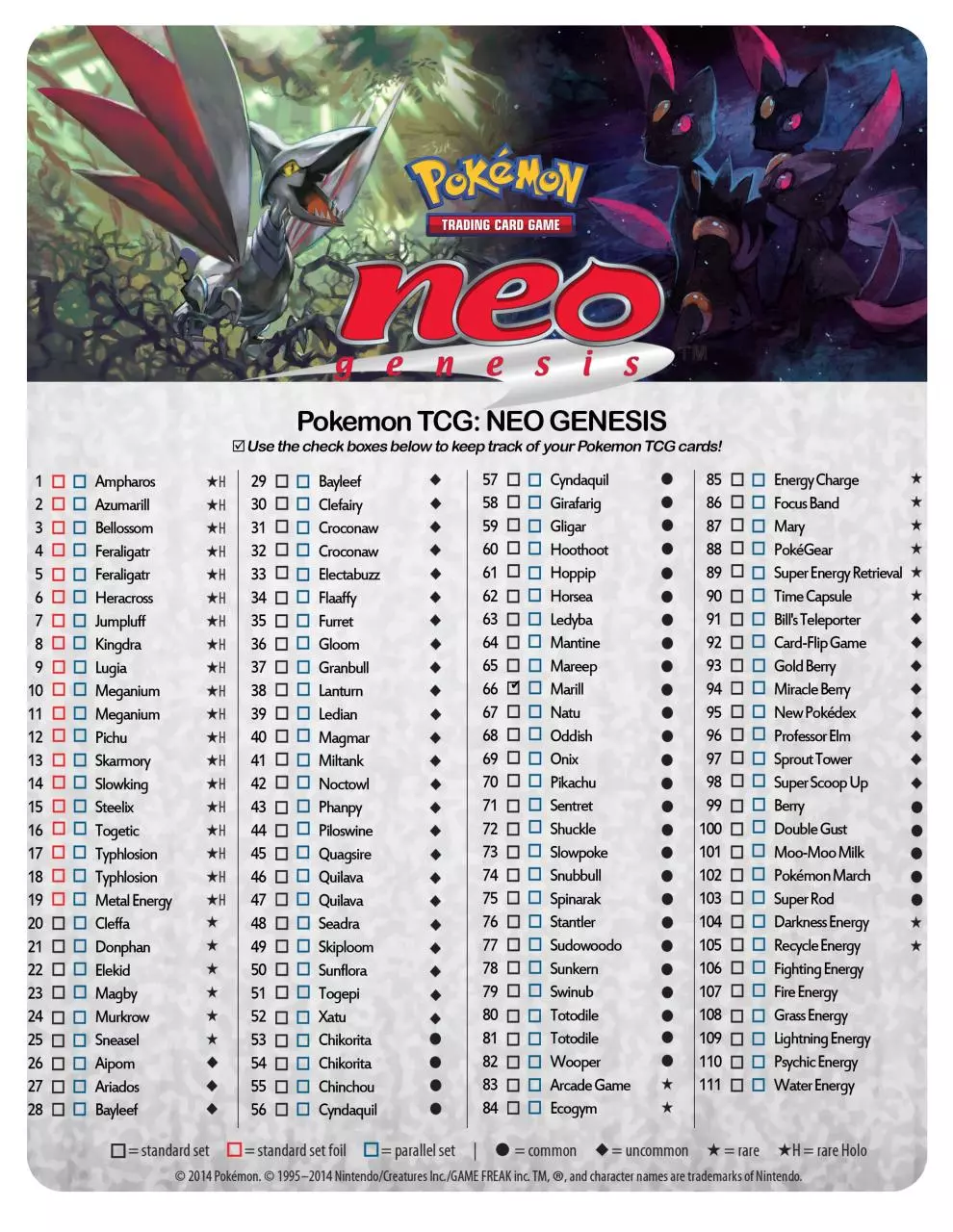Page 1 of 1, Neo Genesis Blank