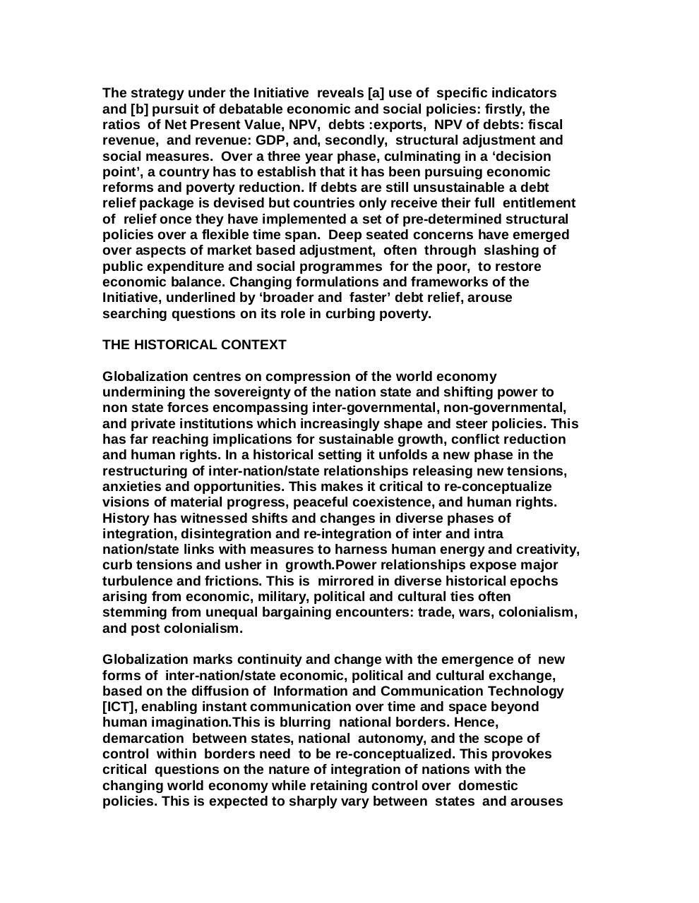 GLOBALIZATION, DEBT RELIEF AND POVERTY REDUCTION.pdf - page 3/52