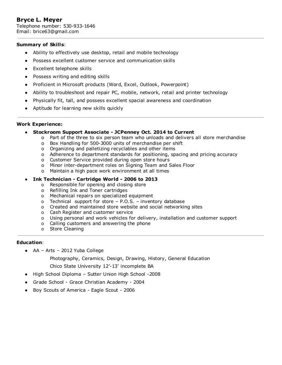 Document preview - Resume 10-9-15.pdf - Page 1/1