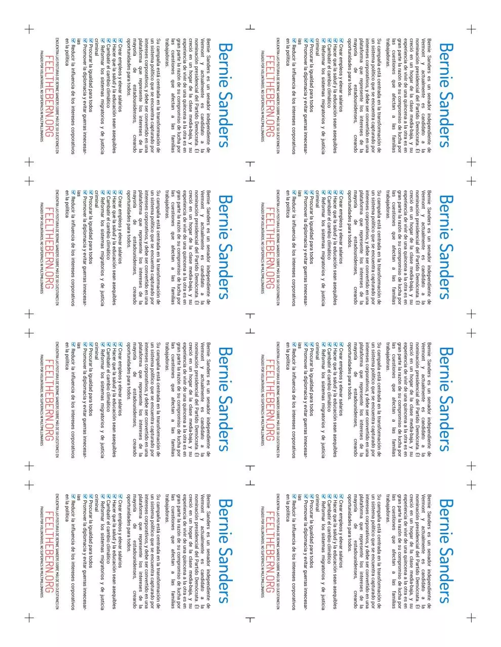 Page 1 of 1, business card full page ESP