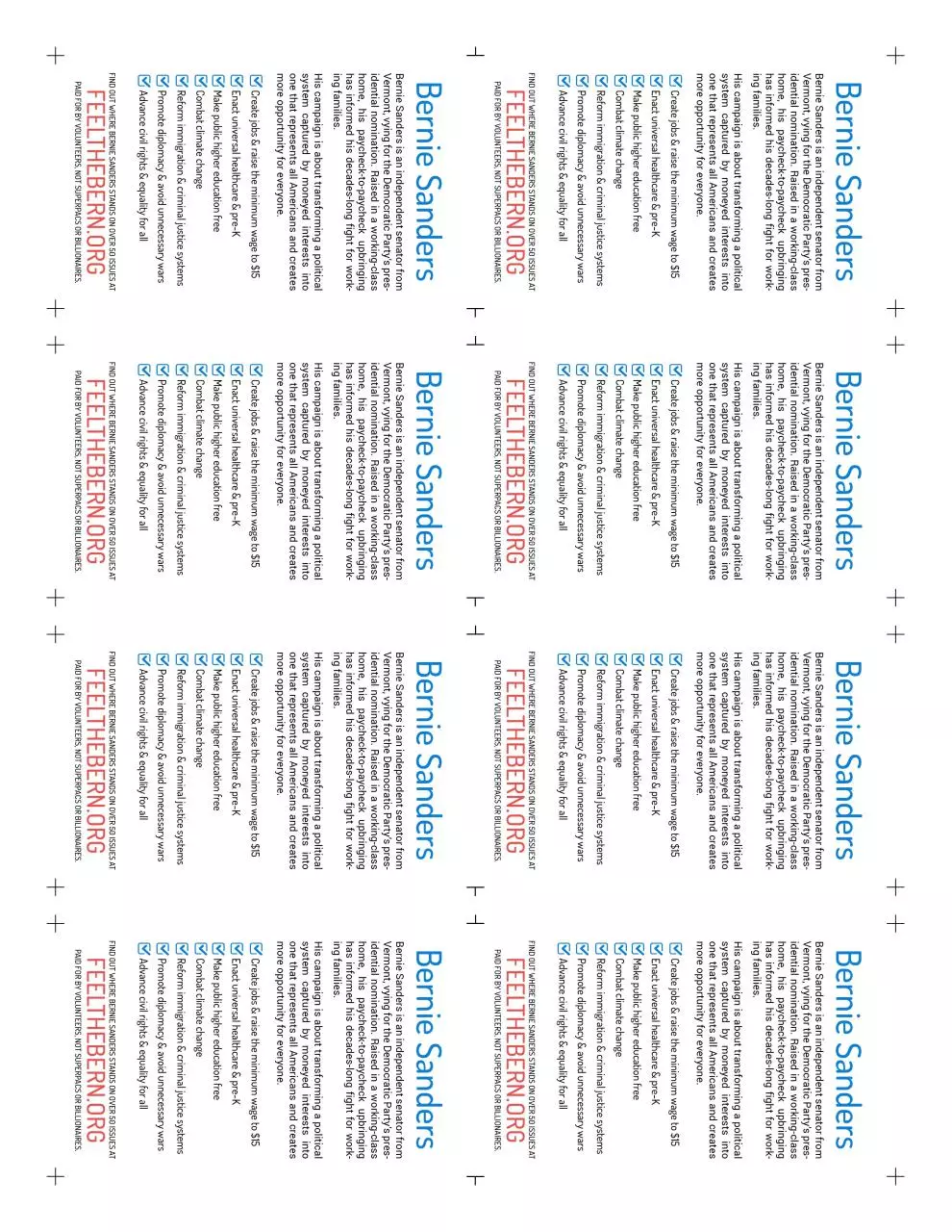 Page 1 of 1, business card full page