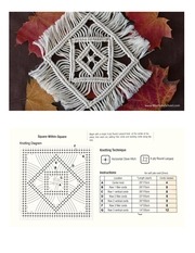 Page 1, macrame tablecloth instructions
