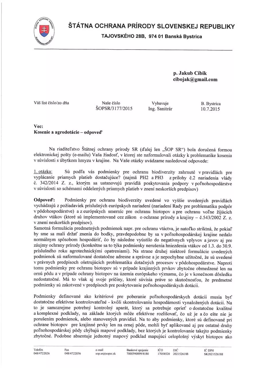 Page 1 of 4, Vyjadrenie ŠOP SR