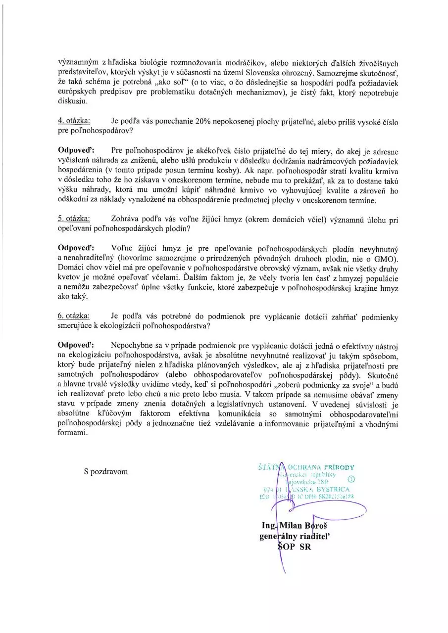 Page 3 of 4, Vyjadrenie ŠOP SR