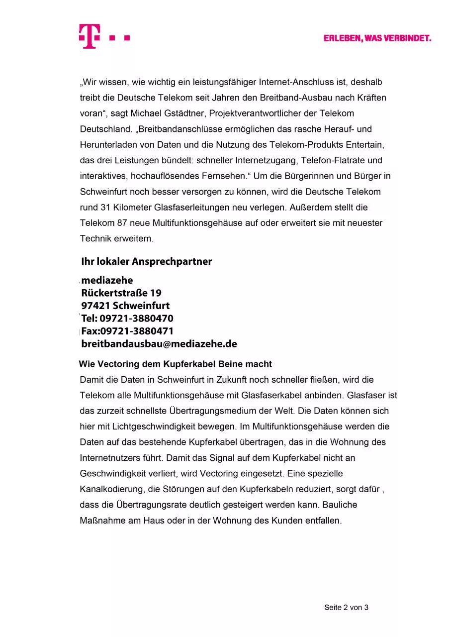 Page 2 of 3, Medieninformation Schweinfurt mediazehe