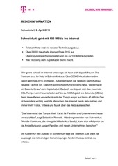 Page 1, Medieninformation Schweinfurt mediazehe