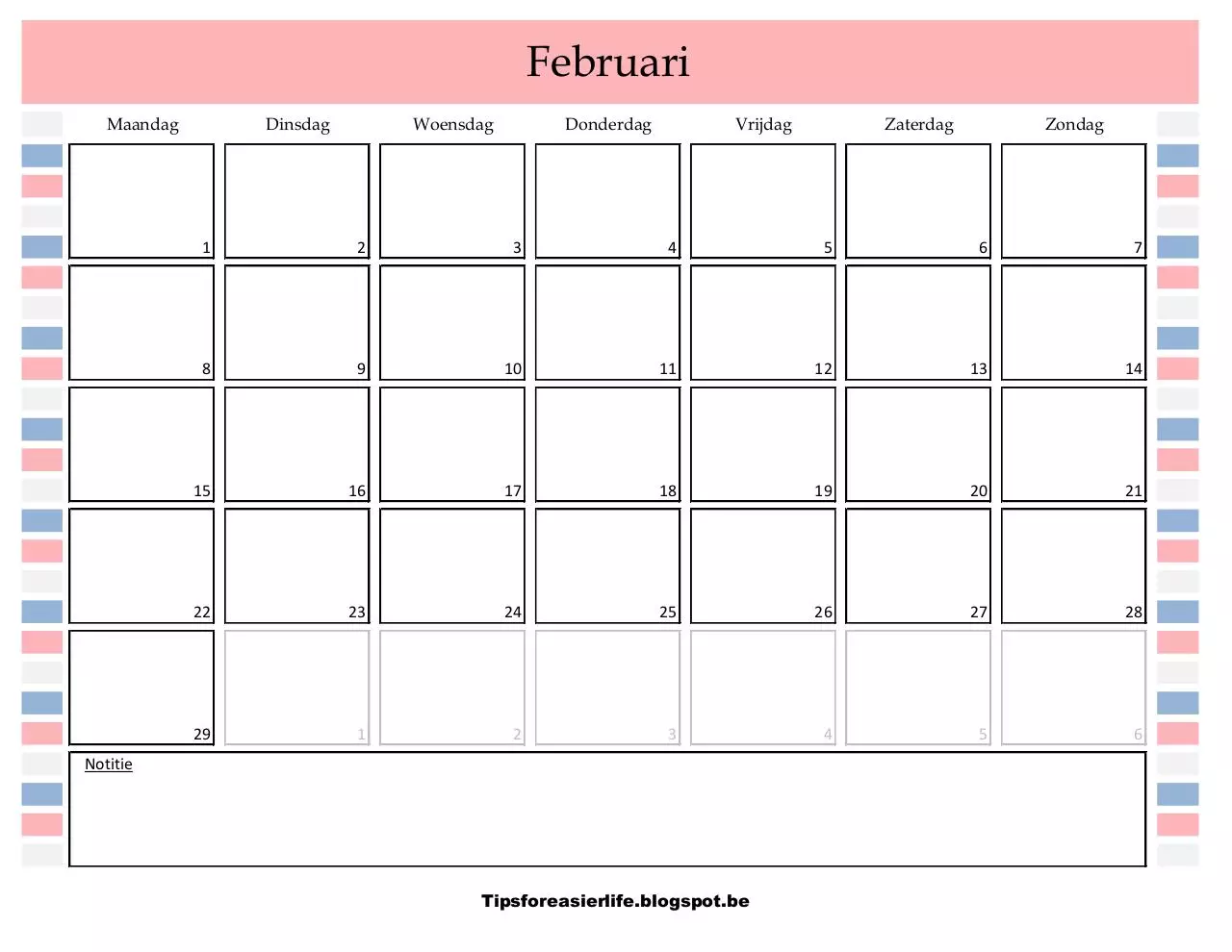 Document preview - Kalender februari2016NL.pdf - Page 1/1