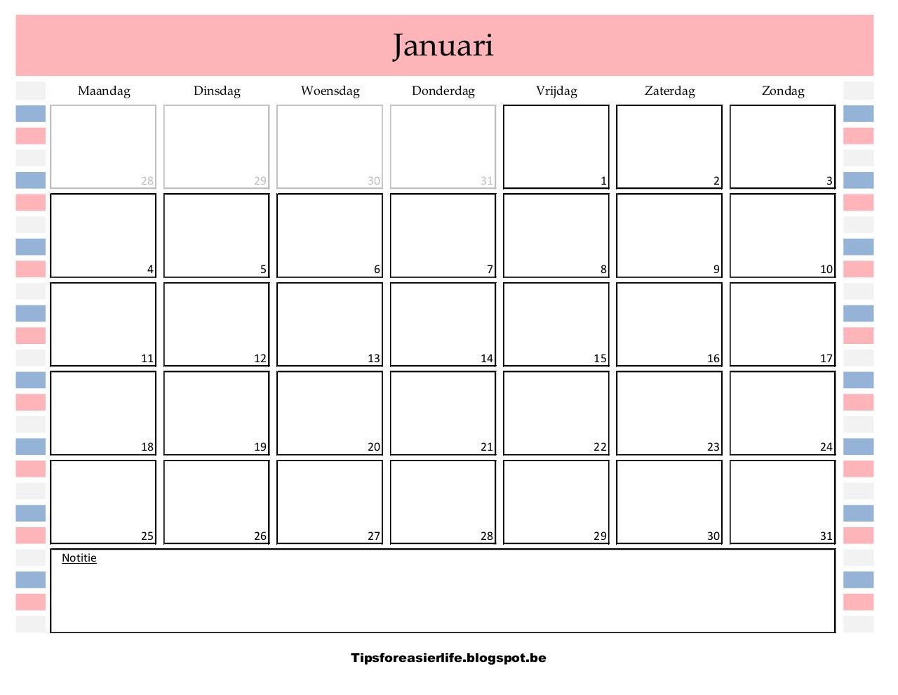 Document preview Kalender januari2016NL.pdf - page 1/1
