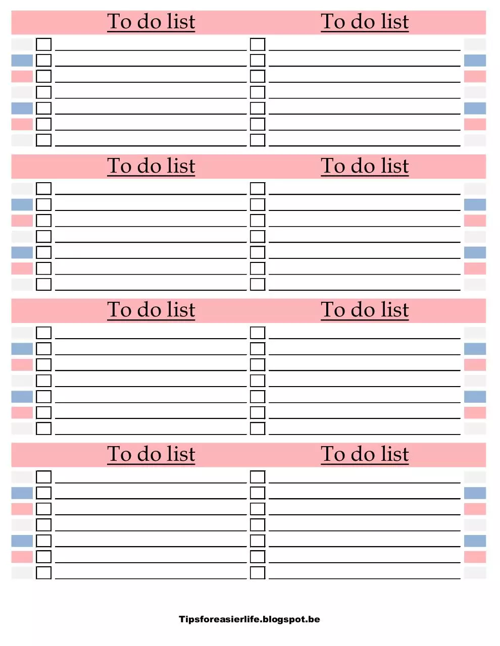 Page 1 of 1, to do list klein