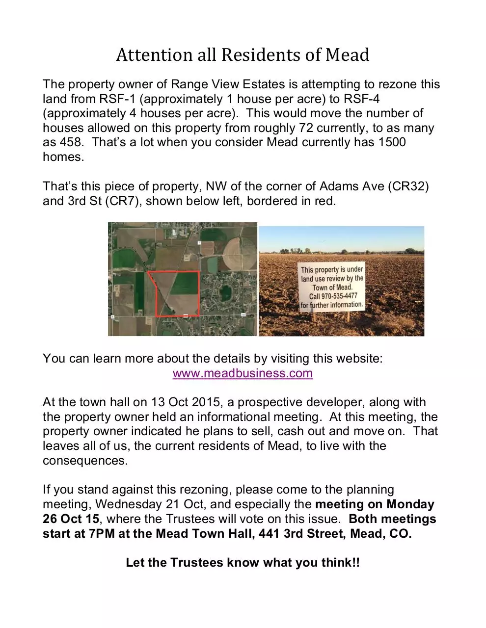 Page 1 of 2, Attention all Residents of Mead