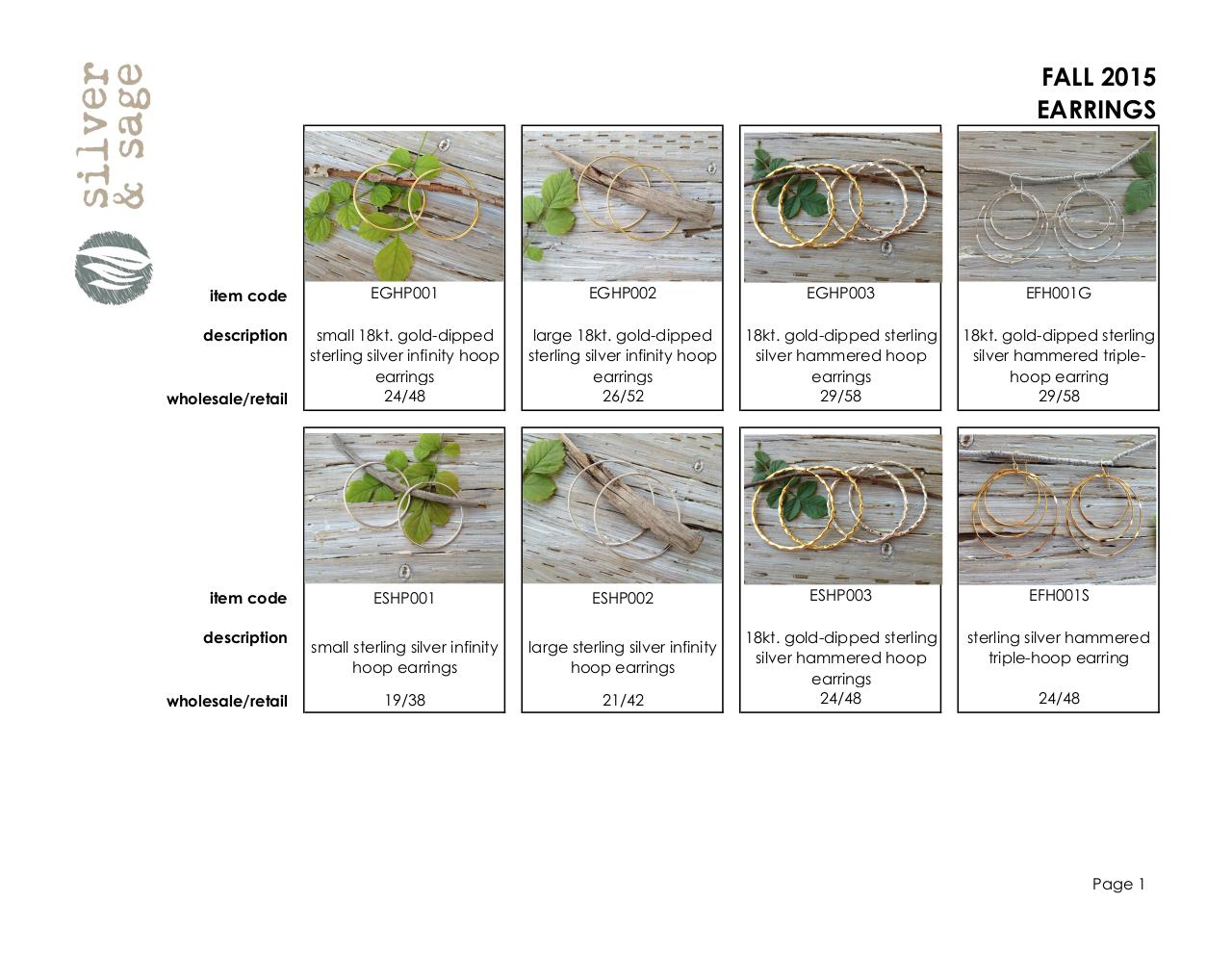 Document preview Line Sheet- Earrings- Fall 2015.pdf - page 1/5