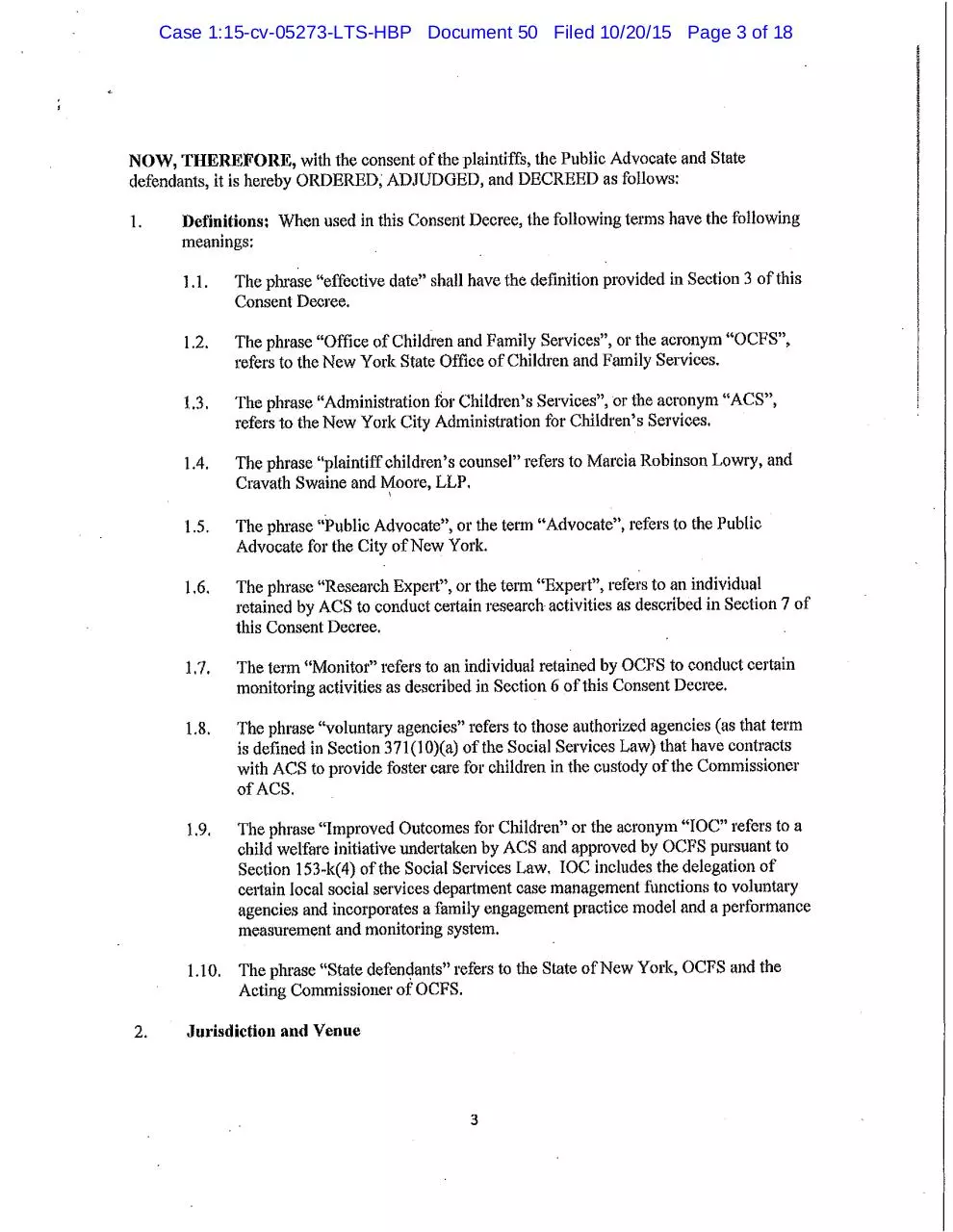 Page 3 of 18, New York Settlement 15480205 0 7156
