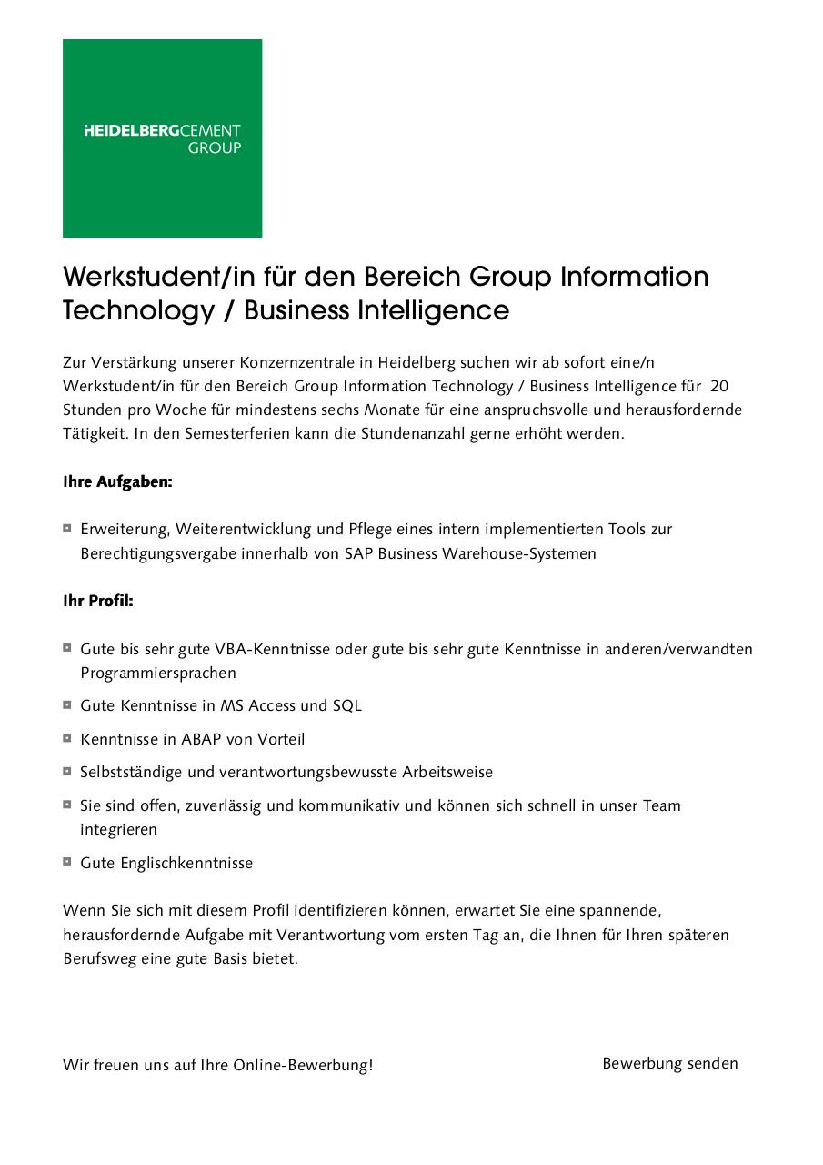 Document preview HeidelbergCement_Werkstudentin_Business_Intelligence.pdf - page 1/2